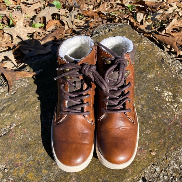 Brown boots side zip boots - Picture 1 of 5